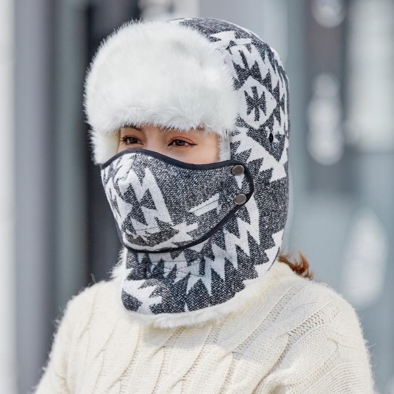 Lei Feng hat women's winter velvet thickened warm and cold hat men's cycling electric vehicle windproof ear protection Northeast cotton hat tide