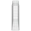 Gabion Baskets with High Arch 5 pcs 200 x 30 x 100 120 cm Galvanized Iron