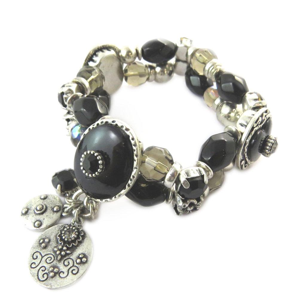 Les Trésors De Lily [E2439] - Дизайнерский браслет «Анастейша», черный