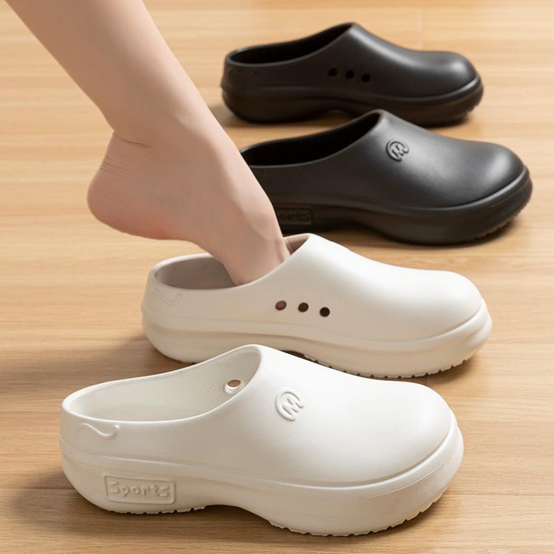 Туфли EVA Hole, летние сандалии с толстой подошвой и симпатичным носком для женщин летом