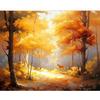 Рамка Осенний лес Картина по номерам Наборы для взрослых Пейзаж Акриловая краска Маркер по номерам Для украшения дома Поделки своими руками 40x50 см