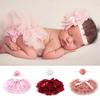 Newborn Infant Kids Baby Girl Bowknot Tulle Tutu Skirts+Headband Outfits Clothes