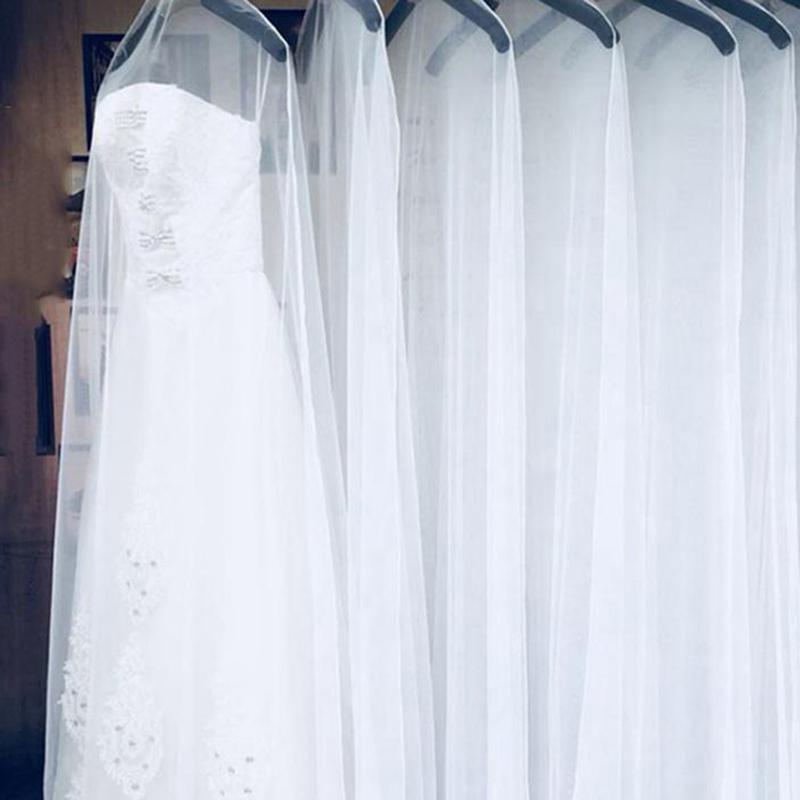 Длинный прозрачный мягкий тюль пылезащитный чехол для домашней одежды свадебного платья протектор
