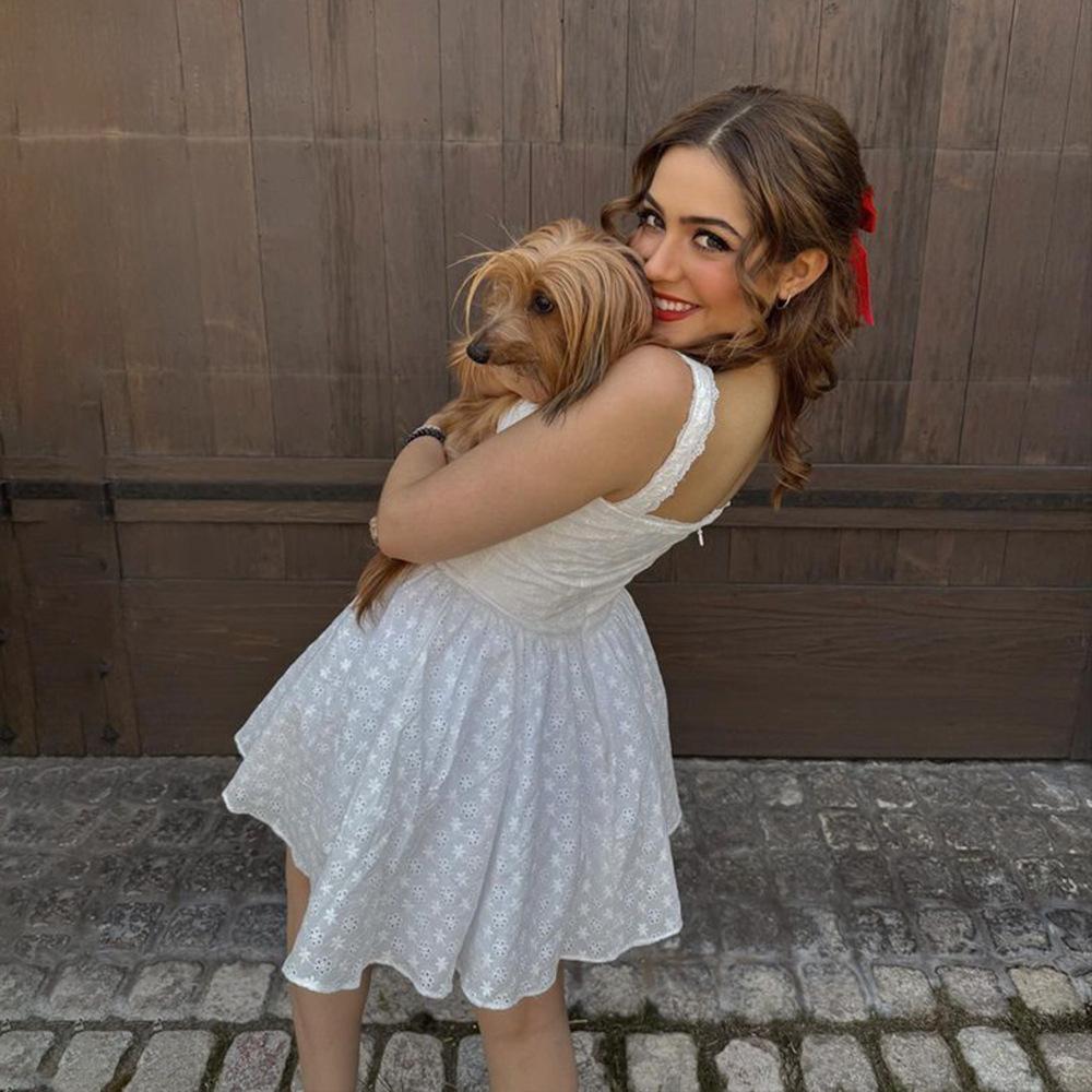 Богемное мини-платье-корсет