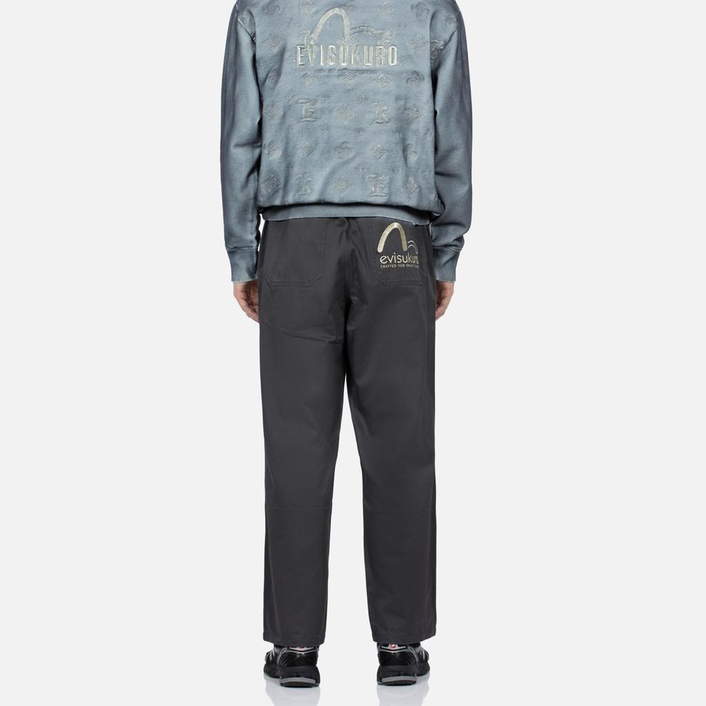 Evisu Шорты повседневные мужские с вышивкой чайки и логотипа, карманами, темно-серые 2EAGNM3PT5138XXCT