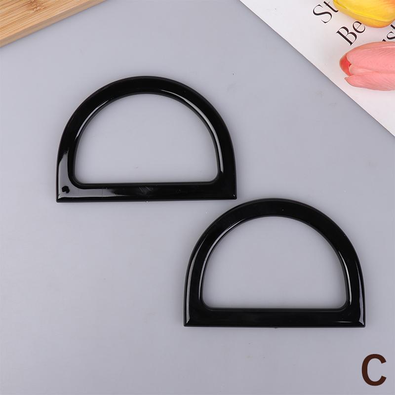 2Pcs D Shape Bag Handles Diy Replacement Handbag Tote Handles Decorative Bag Handles Purse Crochet Bags Making Supplies
