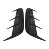 1 Pair Car Body Decoration Universal Carbon Fiber Pattern Soft Front Bumper Side  Air Flow Vent Cover Diy Accessories