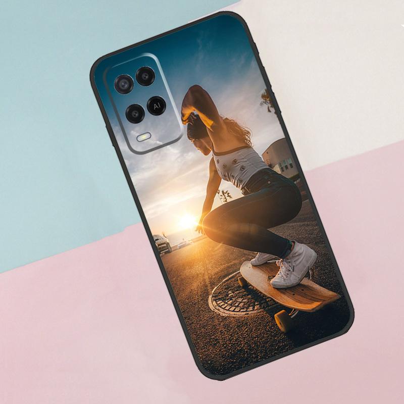 Cool Skate For Oppo A74 A94 A54 A80 A78 A98 A40 A60 A18 A38 A58 A15 A17 A77 A57S A16 A76 A96 Phone Case