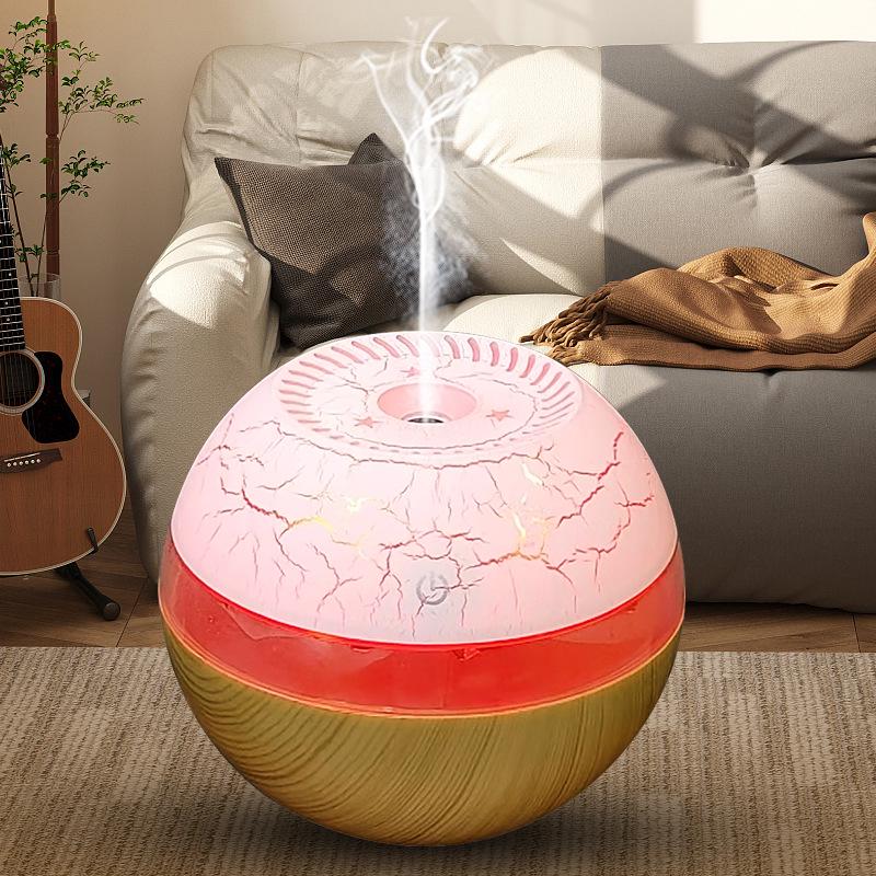 Креативный USB-увлажнитель воздуха с функцией ароматерапии и эффектом дыма и древесной фактуры с возможностью нанесения индивидуального логотипа