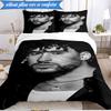 Bad Bunny Collage 3pcs K-pop music group Bedding set,Ideal for Bedroom, Dormitory,Including Duvet Cover And 2pcs Pillowcases,Fan gifts