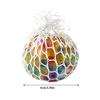 2Pcs Rainbow Stress Ball with Mesh Anxiety Relief TPR Colorful Beads