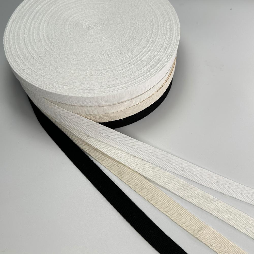 50meters 30mm 40mm 50mm Black White Beige Plain Cotton Binding Ribbon Webbing Tape 10mm 15mm 20mm 25mmTrimming