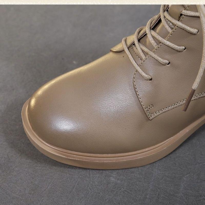 Короткие ботинки на толстом каблуке, женская хлопчатобумажная обувь, средний каблук, универсальные ботинки-мартины на шнуровке, женская обувь с высоким берцем в стиле ретро