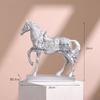 Golden Horse Statue Resin Animals Figure Nordic Abstract Ornaments Chinese Fenshui Figurines for Interior Room Home Decor