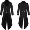 (SU)Men's Vintage Steam Punk Gothic Retro Dress Coat Fashion Long Windbreaker