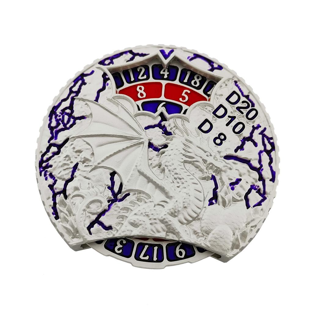 Металлические игральные кости COC Running Dice 7-в-1 Fingertip Gyro Turntable Polyhedron Metal Dice DND Dungeons & Dragons