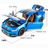 Масштаб 1/32 Shelby GT350, литая под давлением модель автомобиля, игрушечная машинка с откатным механизмом со звуком и светом для мальчиков и девочек, подарок
