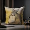 Anime Cute Rock Hyrax Animal Pillow Case Anti-Dustmite Pillowcase Invisible Zipper Silky Short Plush Sofa Cushion Cover