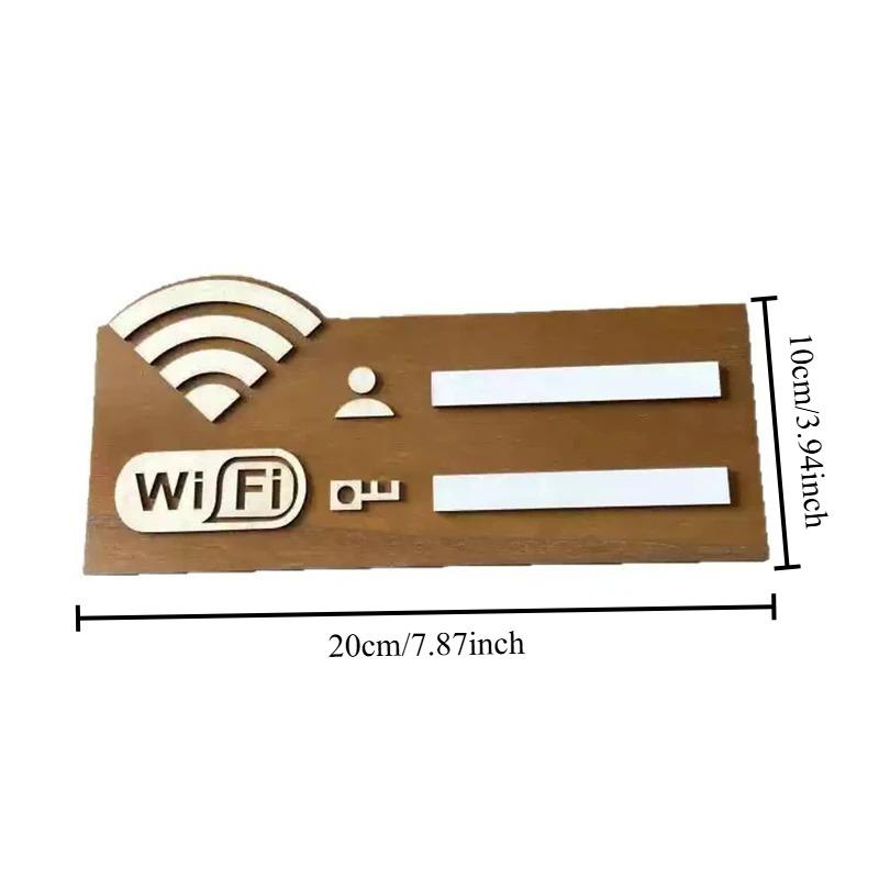 Знак WIFI Деревянные настенные наклейки с маркером, перезаписываемый почерк, учетная запись и пароль, многоразовые для общественных торговых вывесок