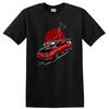 Красная Спортивная Машина Футболка JDM Легенда Гонки Графическая Футболка для Автолюбителей
