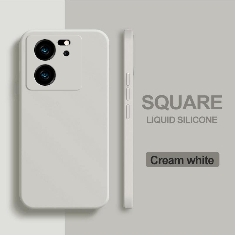 Для Xiaomi 13T Pro Чехол квадратный жидкий силиконовый протектор объектива камеры мягкий чехол для Xiaomi Mi 13t 13 T Mi13T Pro противоударный чехол