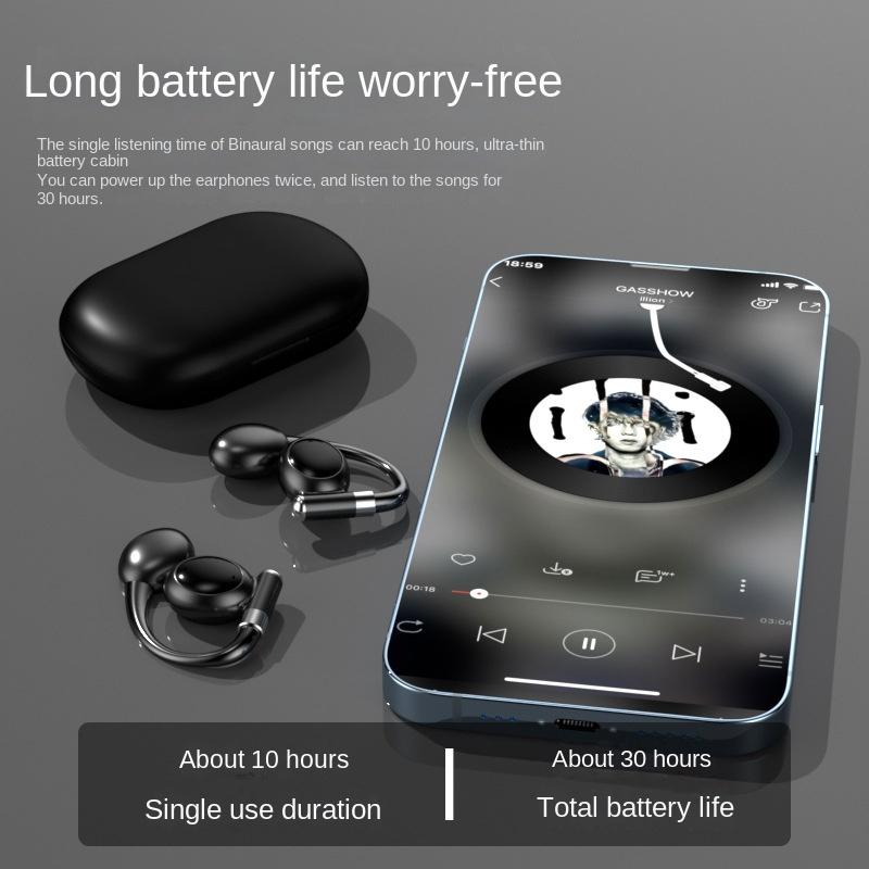 Do Not Enter The Ear Bluetooth Headset Open Wireless Hanging Ear -long Battery Life Non -bone Conduction Running Sports Headset