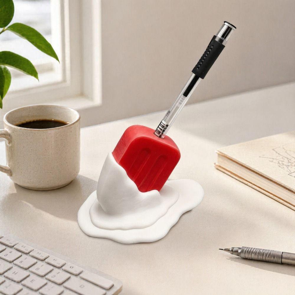 3D Printed Ice Cream Pencil Holder Funny Desktop Ornaments Multi-use Pen Rack Office Desktop