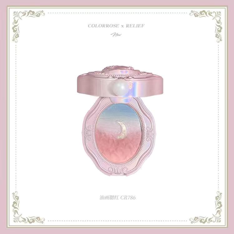 Colorrose Рельефные румяна Nude Натуральный румяна Стойкая палитра с градиентным цветом Хайлайтер Оптовые косметические продукты