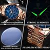 Sport Men Wristwatches Brand Stopwatch Luminous Quartz Male Clock Fashion Moon Phase Date Stainless Steel Watch For Man