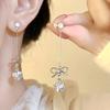 Серьги-клипсы с кисточками из циркония в стиле легкой роскоши - Не требуют прокола ушей, Высококлассные нишевые ювелирные изделия