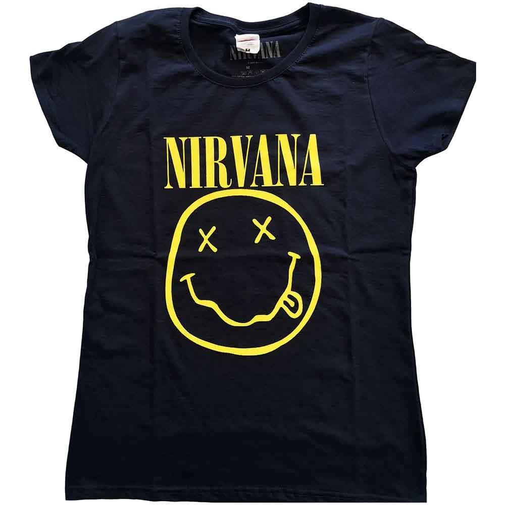 26 Ladies Nirvana Yellow Happy Face Official Tee T-Shirt Womens Unisex T-Shirt