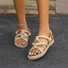 Fashion 2025 Ladies Shoes Open Toe Women's Sandals Fashion Slip-on Casual Summer New Plus Size Light Comfortable Concise Flat Sandals