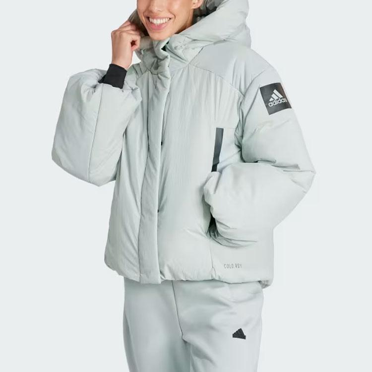 Adidas Myshelter Cold.Rdy Пуховик с капюшоном Женская Верхняя одежда Светло-голубой серый IK3122
