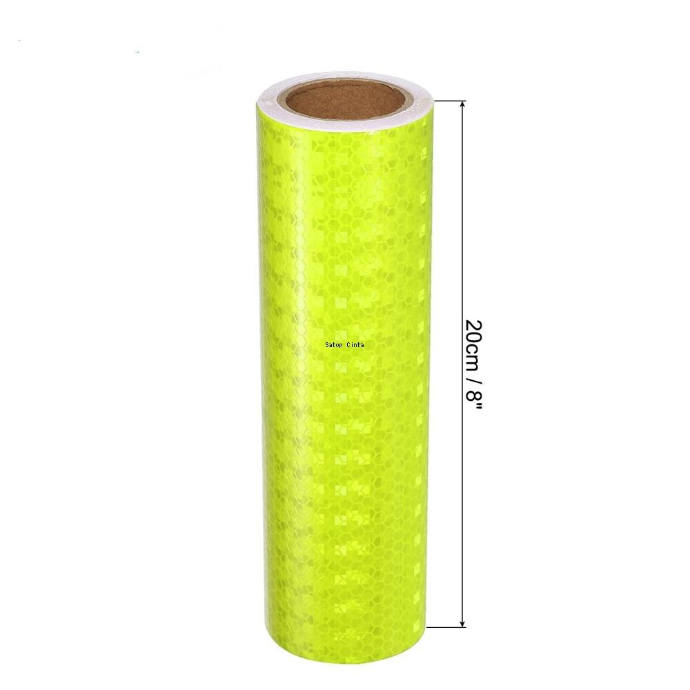 20cm*1M Reflective Tape Fluorescent Yellow High Visibility Reflector Sticker Safety Warning Conspicuity Waterproof Adhesive Film