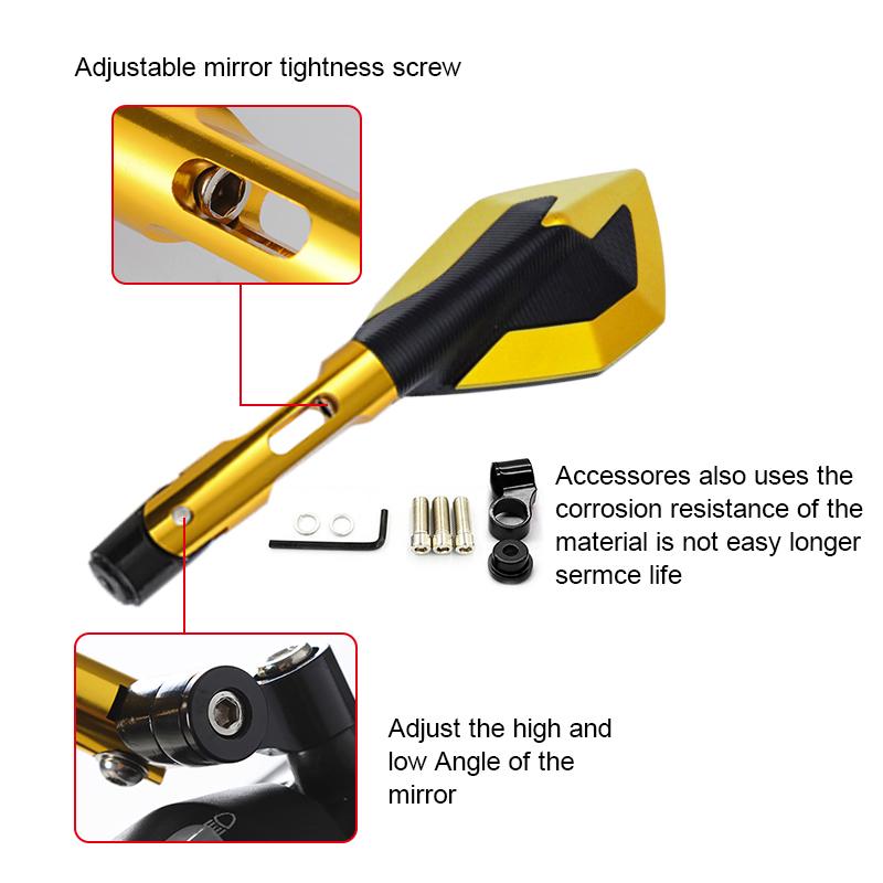 Универсальное зеркало 10 мм Мотоцикл Квадроцикл Внедорожный Питбайк Боковое зеркало Для Benelli Yamaha Suzuki Kawasaki Honda cb500x cb650f