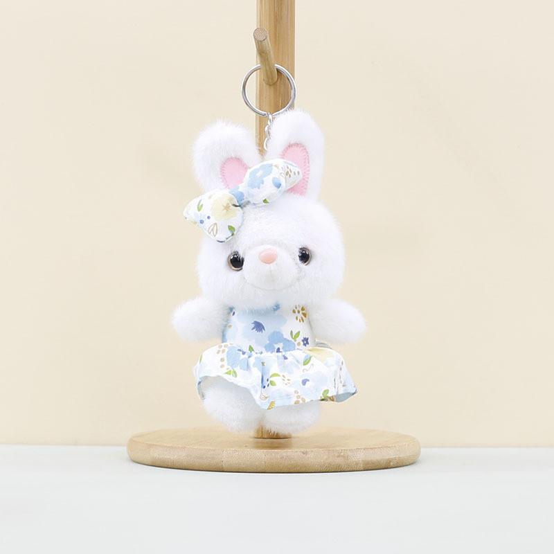 Plush Cute Bunny Toy Keychain Soft Pp Cotton Rabbit Doll In Charming Colorful Dress Designs
