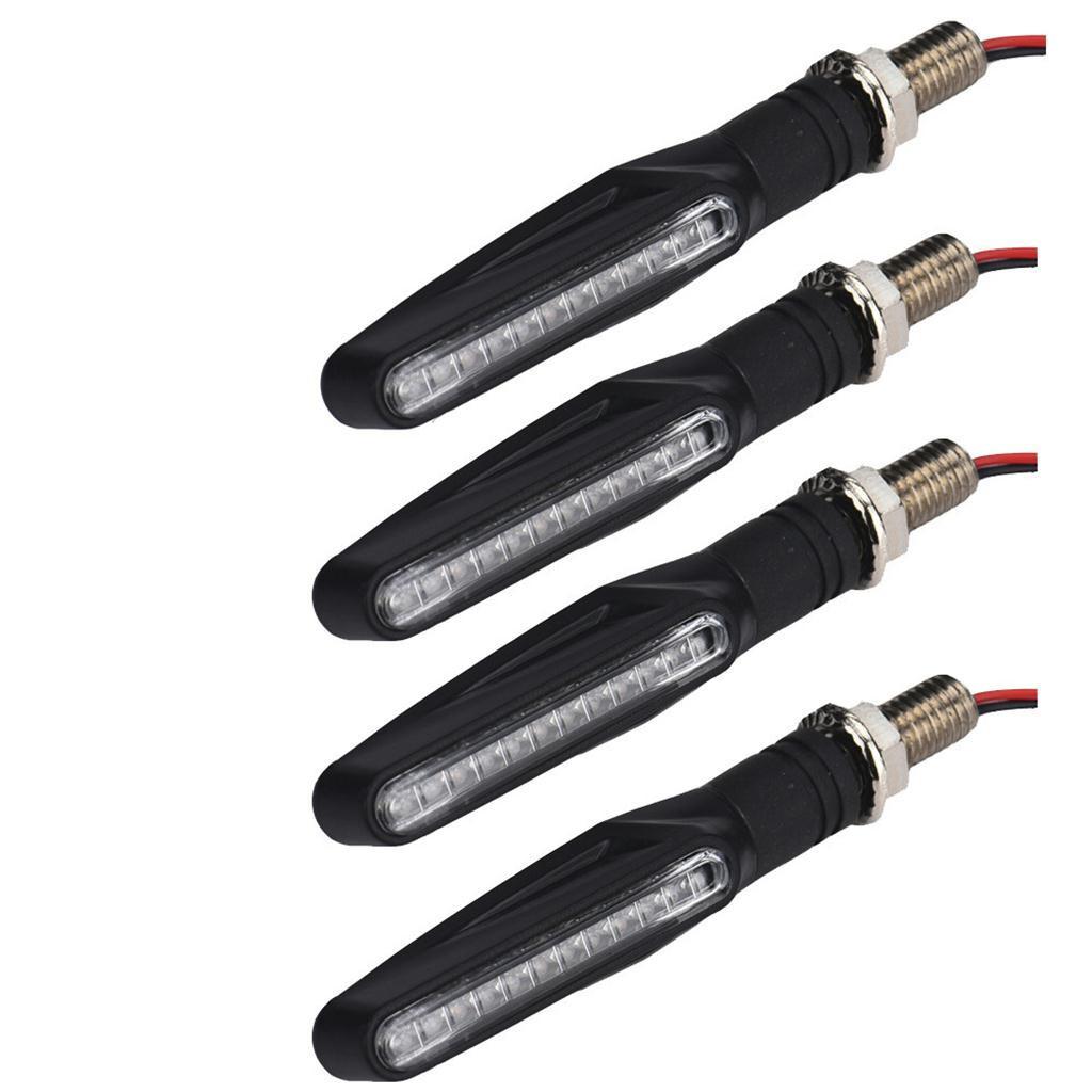 4 шт. мотоцикл 12 светодиодных указателей поворота поворотников свет янтарного цвета