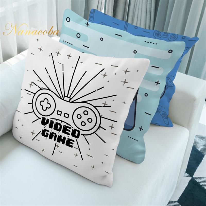 Новый чехол для подушки Game Lover, синий чехол для подушки с ручкой клавиатуры, гарнитура, наволочка, геймерское кресло, декор автомобиля, защита, наволочки на талию