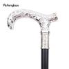 White Flower Pattern Walking Cane Fashion Decorative Walking Stick Gentleman Elegant Cosplay Cane Knob Crosier 93cm