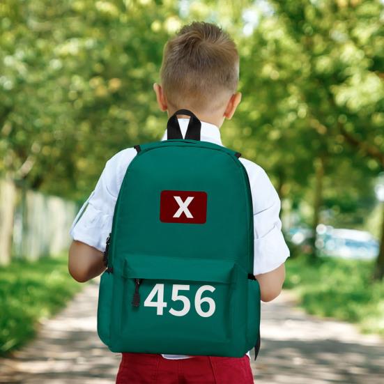 Рюкзак для косплея с персонажами из сериала, школьный рюкзак с большой основной сумкой и внутренним разделом, непромокаемый рюкзак с принтом номера для городских поездок