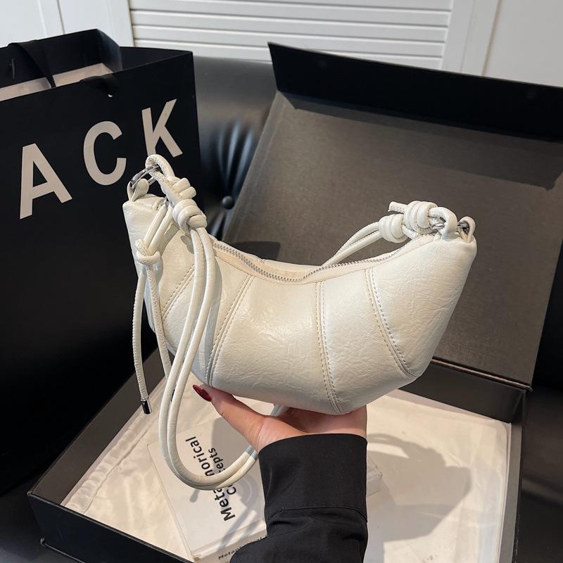 Супер огонь нишевая сумка в стиле пэчворк женская 2025 новая весна и лето универсальная сумка-мессенджер сумка-пельмень популярная сумка-круассан