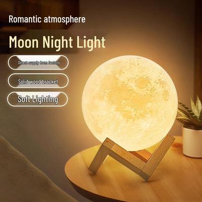 Светодиодный светильник-луна ручной росписи: Сделай сам Ночник-граффити для декора спальни или прикроватной тумбочки