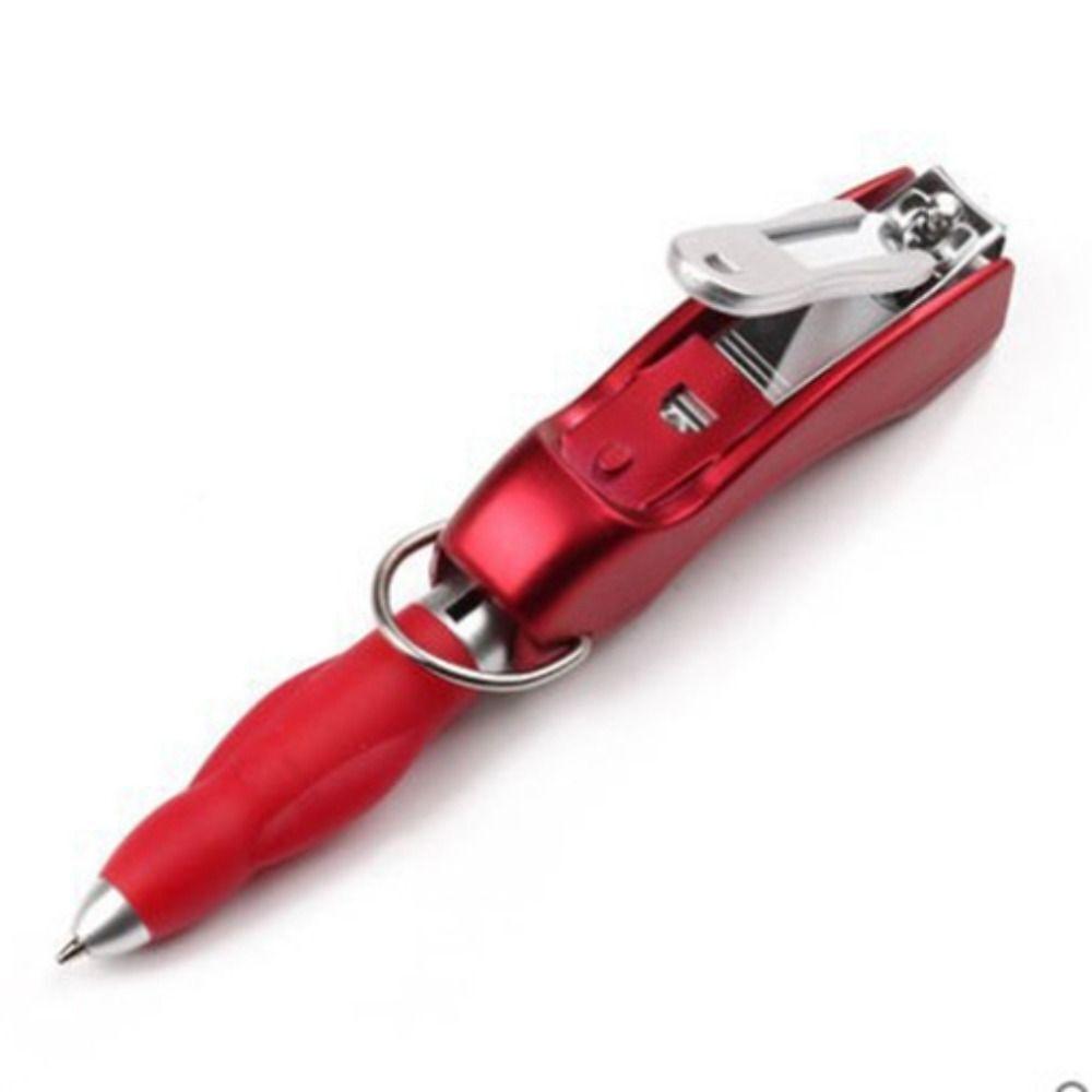 Multifunctional Ballpoint Pen 0.7 Blue Refill Nail Clipper Pen New Keychain Pen