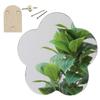 Muramatsu Kagami Store Mirror Wall Hanging Toilet Washroom Flower X Installation Supplies Included Kagami Shape Flower 34.5 33.5cm [Rental Wall]