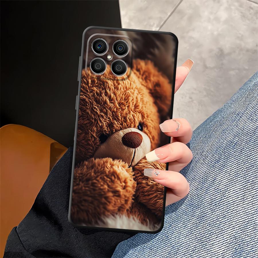 Чехол для телефона Funda для Honor Magic5Lite X9a X7 70 X6 200 400 Lite X5b 90 X8 8X Простой мишка