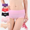 L To 4XL Plus Size Mid-Rise Panties Bamboo Fiber Briefs Solid Color Breathable Soft Underpants Women's Comfort Underwear