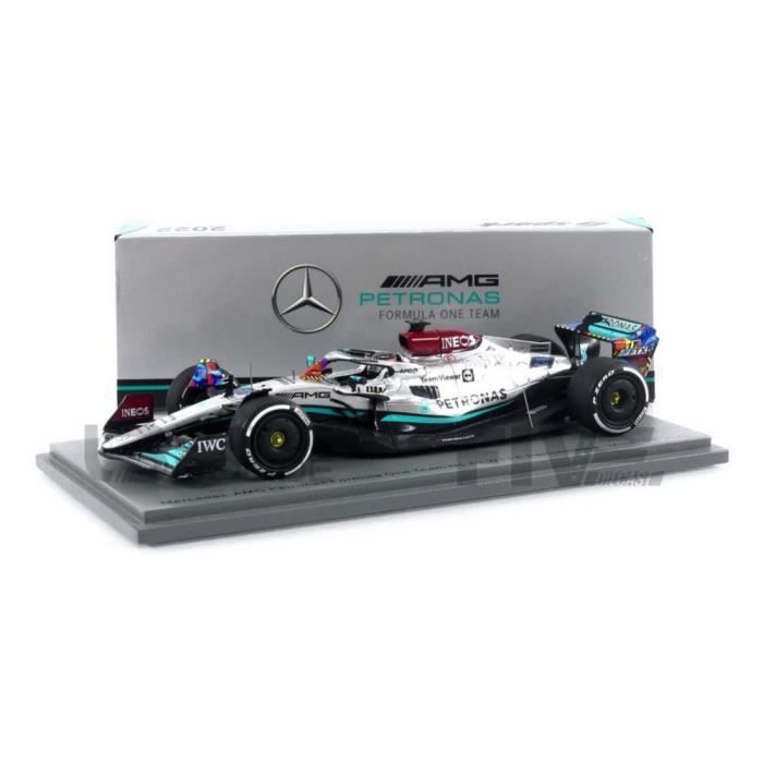 Voiture Miniature de Collection - SPARK 1/43 - MERCEDES-AMG W13 E Performance - Miami GP 2022 - Black / Grey /Green - S8537
