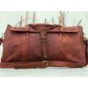 Кожаная винтажная сумка-портфель ручной работы Duffel Overnight Travel Bag Large Soft Brown