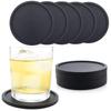 Silicone Drinking Coasters Drink Coffee Cup Round Cup Mat with Holder Stand Jar Gripper Pads Tableware Accessories Silicone Mat