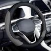 Coverado Winter Fluffy Steering Wheel Cover, Upgraded Anti-Slip Fuzzy Furry Car Steering Wheel Cover, Universal 14-15 inch, Soft Plush, Warm, No